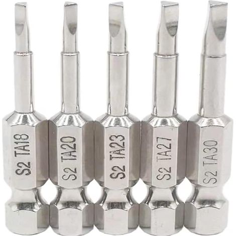Jeu de 5 embouts de tournevis à tête triangulaire magnétique à tige hexagonale de 50 mm, embouts de tournevis en acier S2, forets triangulaires (1/5)