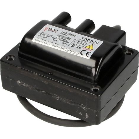 Le Sanitaire – Transformateur d'allumage COFI 2 x 4 kV – Câble de chaudière 20 mA – 220/230 V 50 Hz – Compatible Ecoflam, Lamborghini, FBR, Domusa, Asia