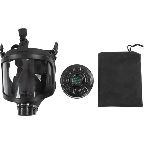 Réutilisable Masque Respiratoire avec Filtre en Silicone Réglable Écran Facial Protection pour Travaux Extérieur Anti-Fumée Réservoir (1/5)