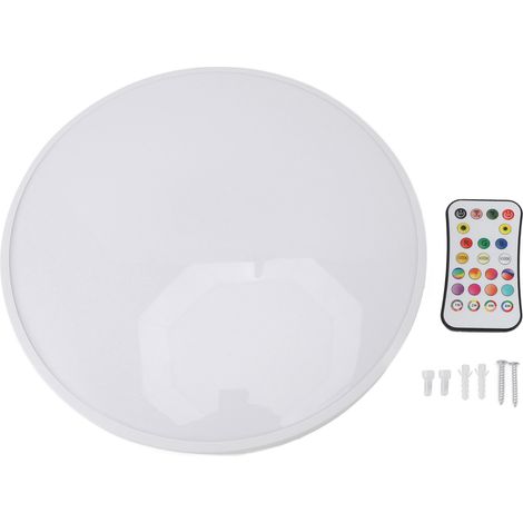 Ortviai Plafonnier LED Intelligent Dimmable 24 W RGB avec Télécommande, Mince et Éclairage Réglable pour Salon, Chambre