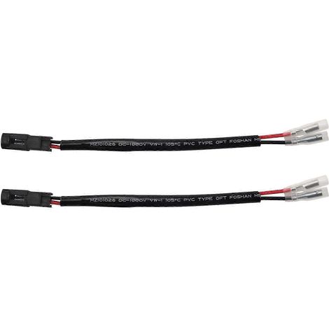 2 adaptateurs de clignotants, connecteurs de faisceau électrique pour moto, compatibles (1/5)