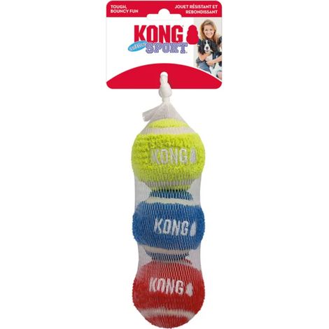 KONG Sport Softies Ball, 3er-Pack, M - 6,3 cm - Spielball für Hunde