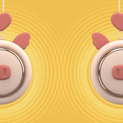 Mini ventilateur rechargeable à porter autour du cou, avec port USB, sans pales et bandoulière, rose, idéal pour les étudiantes et les filles. Parfait pour les écolières et les filles. (1/5)