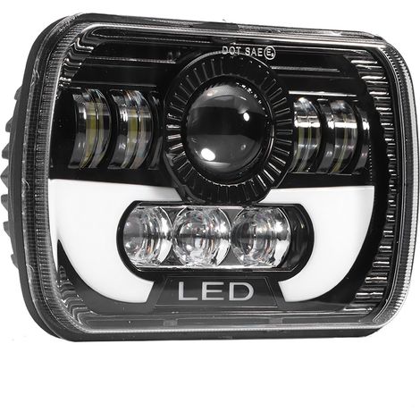 GARRYFIZH Phare universel 5x7in 90W LED phare à faisceau haut/bas étanche (1/5)