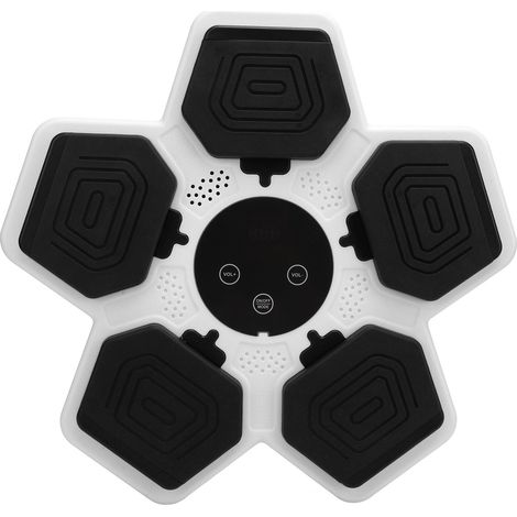 Machine de boxe musicale pour enfants, cible de frappe interactive et intelligente, fixation murale, pour l'intérieur (blanc). (1/5)