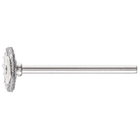 Mini brosse ronde RBU 1602/3 ST 0.10 D16xB2xL3 mm acier PFERD (Par 10)