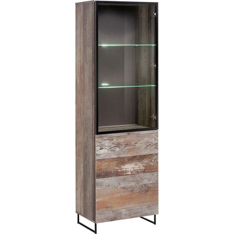 Vaisselier Design 2 Étagères "Plank" 194cm Naturel (1/3)