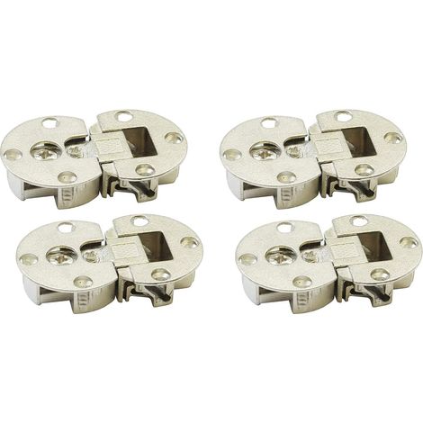 90 Degré Charnière 3D pour Abattant et Couvercle Charnières de Porte Pliante Charnière à Onglet pour Portes de Placard Meuble Cuisine Invisible Lot de 4
