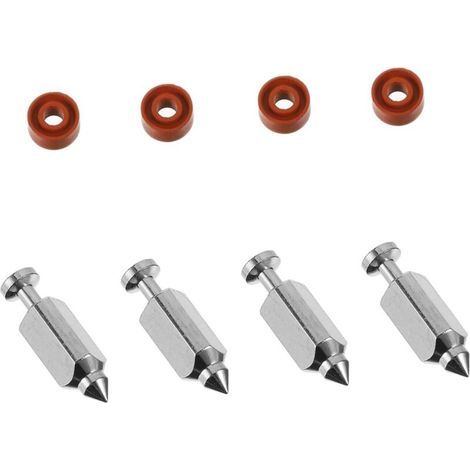 Kit de 4 Soupapes à Pointeau de Carburateur en Acier Joints Toriques Inclus Compatible Tondeuse 398188 Accessoires de Remplacement pour Entretien Moteur de Tondeuse (1/5)