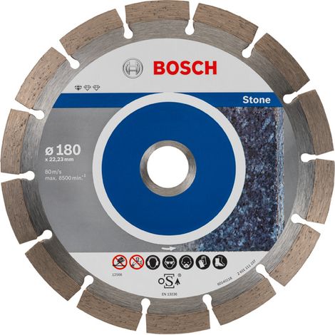 Disque de coupe diamant standard pour pierre, 180 x 22,23 x 2 x 10 mm, pack de 10