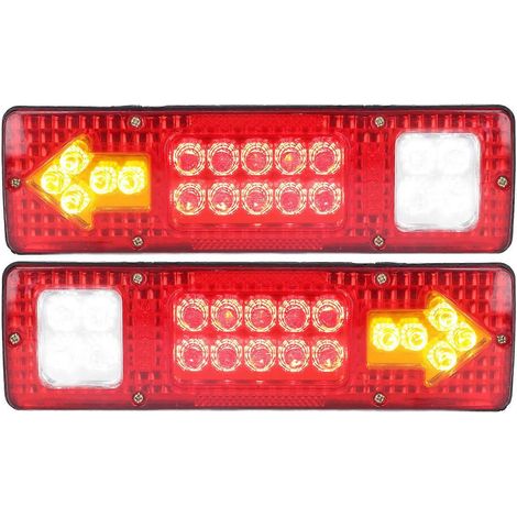 2 feux arrière à LED, 12 V, haute luminosité, clignotants universels pour remorques, camions, caravanes, bateaux, camping-cars (1/5)