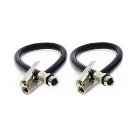 2 pièces pneu mandrin gonfleur pompe tuyau véhicule pneu gonfleur tuyau haute qualité pneu gonfleur tuyau noir caoutchouc remplissage pneu Air tuyau
