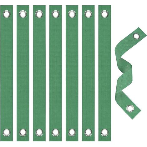 Vertes Larges Attache Arbre 8 Pièces 3,8 x 40cm Nylon Liens de Jardinage pour Ligatures, Résistantes Au Vent et à La Pluie, pour Plantes de Jardin, Aux Branches d'Arbres Fruitiers et Aux Tuteur (1/4)
