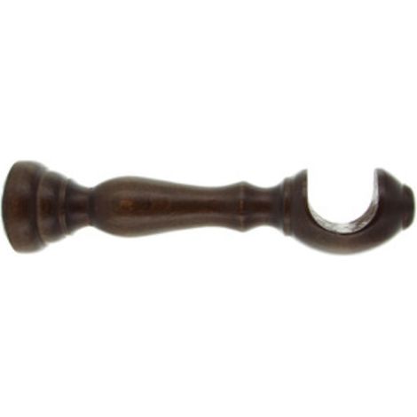 SUPPORTO LEGNO P/BASTONE NOCE SCURO 18 CM 2 PZ