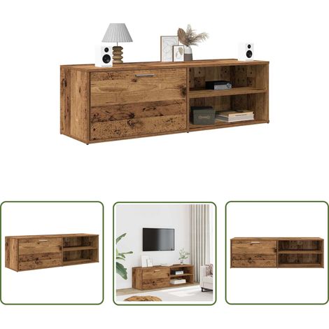 vidaXL TV-Schrank Altholz-Optik 120x34x37 cm Holzwerkstoff (1/5)