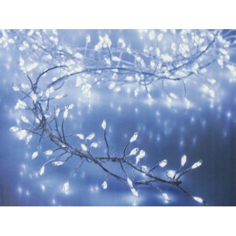 Feste, batteriebetriebene Thorn-Girlande mit 100 kaltweißen LEDs, 1,5 m (1/3)