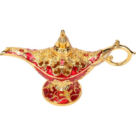Cette lampe magique est exquise, inaltérable et attire tous les regards grâce à son motif en relief sur alliage. Adaptée aux chambres et aux bureaux, elle arbore une palette de couleurs or et rouge et (1/5)