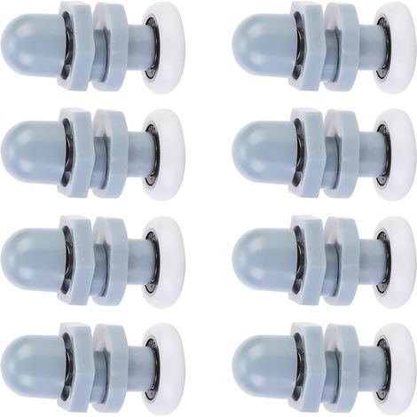 8pcs Plastic Sliding Door Wheel for Bathroom Glass Shower Doors (20MM) (1/5)