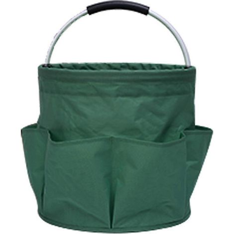 Panier de rangement pour le camping, panier de pique-nique portable, panier à outils de jardin pliable avec poignée, grand modèle (1/4)