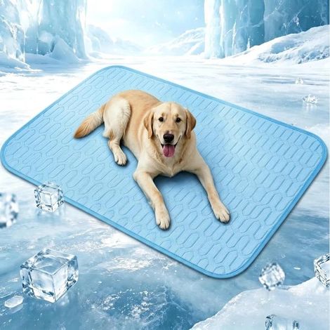 Alfombrilla refrescante para perros，40 x 28 pulgadas，azul (1/4)