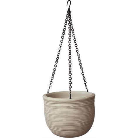 VASAR VASO PENSILE BOMBATO Shabby 25cm Corda VPBSH25 (1/6)