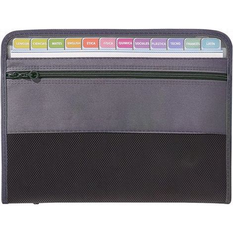 Pochette extensible à 13 compartiments pour documents, trieur de documents A4 zippé, porte-documents accordéon (1/5)