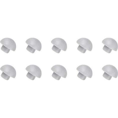 Lot de 10 tampons universels pour abattant de WC - Blanc - Réduisent les écarts sonores - Convient pour les familles, les hôtels et les hôpitaux (1/4)