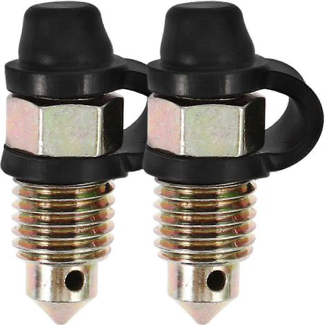 25-26 Vis de purge de freins de moto (2 pièces) avec capuchons, bouchons pour vis de purge de freins de moto, bouchons pour graisseur de freins de moto (1/3)