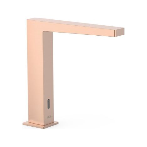 Robinet électronique avec système pré-mélangeur pour lavabo Or Rose Mat 24K - TRES 20261320OPM