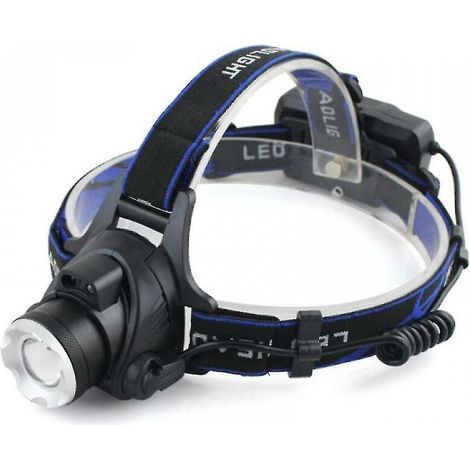 Lampe frontale LED rechargeable et puissante, lampe torche à phare réglable avec câble USB pour la pêche, le vélo, la randonnée, la course à pied et le camping