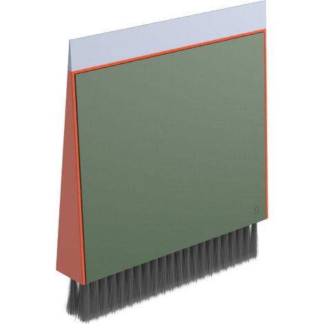 3-in-1 (orange) Handfeger, Kehrschaufel mit Spülbeckenabzieher und Wischer
