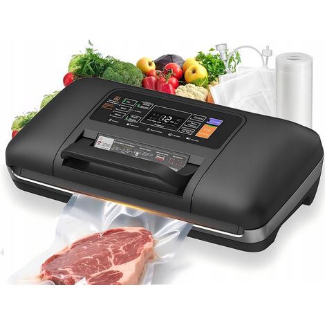 Zosudull – Machine sous vide 175w – 85 kPa Aspiration – Longueur de scellage 30 cm – Pour aliments secs et humides – comprend des sacs et un tuyau externe (1/5)
