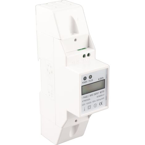 Compteur électrique électronique LCD monophasé sur rail DIN 10-40 A (1/5)