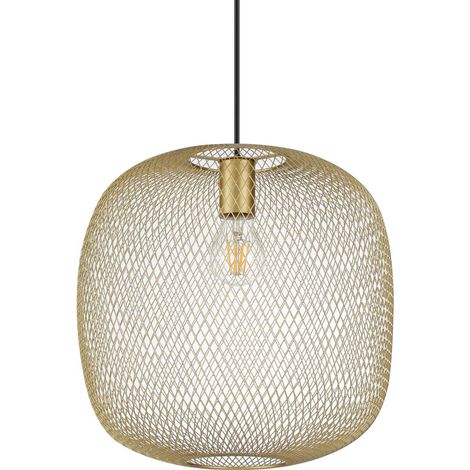 Ideal Lux NET Plafonnier suspendu en fil de fer 34 cm doré