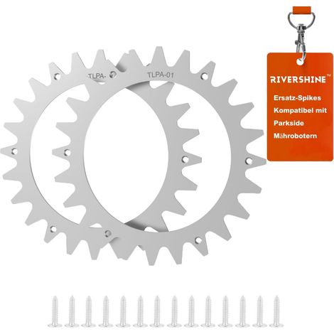 Galvanised steel spikes, compatible with robotic lawnmowers, wheel size: 212 mm, compatible with PMRA/PMORDA 20 -Li B2, for improvement Acier galvanisé, pointes pour robot tondeuse - Taille de la rou (1/4)
