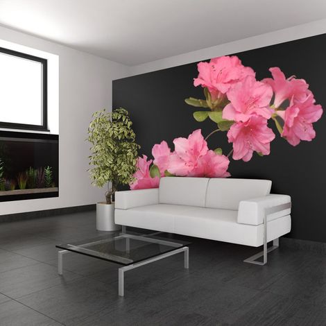 Papier Peint "Azalea in Black" 193 x 250 cm (1/2)