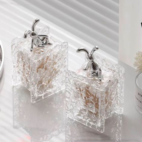 Boîte créative en acrylique pour cotons-tiges, boîte à bonbons en carton ondulé de grande valeur, boîte de rangement pour cure-dents, boîte pour fil dentaire (1/5)