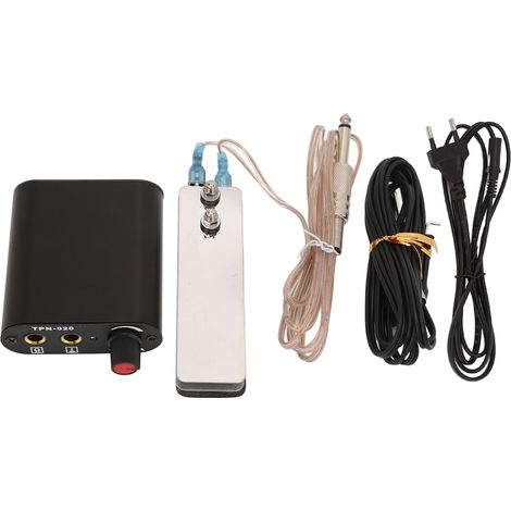 Kit d'Alimentation Tatouage avec Pédale et Câble, Alimentation Portable Réglable 90‑265V, Prise UE, Matériel Tatouage Professionnel (1/5)