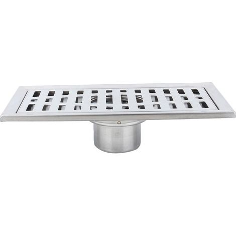 Bodenablauf – Rechteckig, 3-lagig, Edelstahl – Für Badezimmer – 20 x 10 x 4,5 cm (1/5)