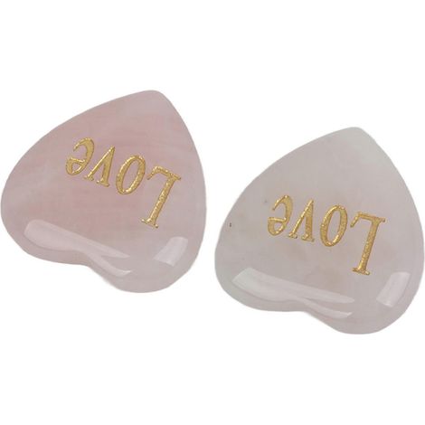 Pierre de cœur Chakra Purifiante, Nourrissante et Relaxante, Pierre de Guérison de Poche, Cadeau de Saint-Valentin, Équilibre des Chakras (2 pièces) (1/5)