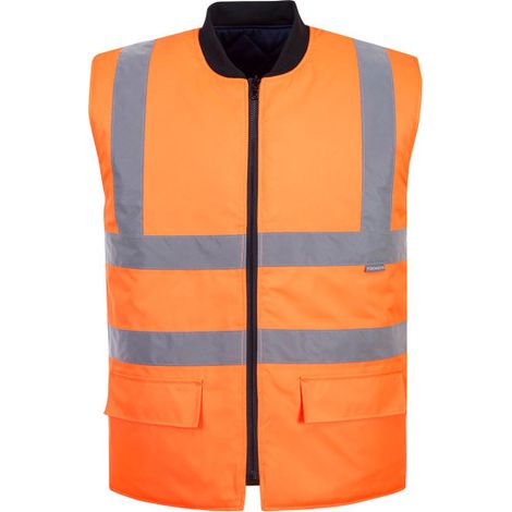 Chaleco de calor flúor naranja/ amarillo reversible 300D Industria S469 XL Naranja