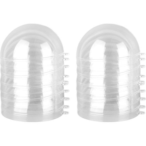 Boules de Noël transparentes de 9,9 cm de diamètre, en plastique sûr et haute transparence, avec trou de suspension, à remplir pour décoration DIY (1/5)