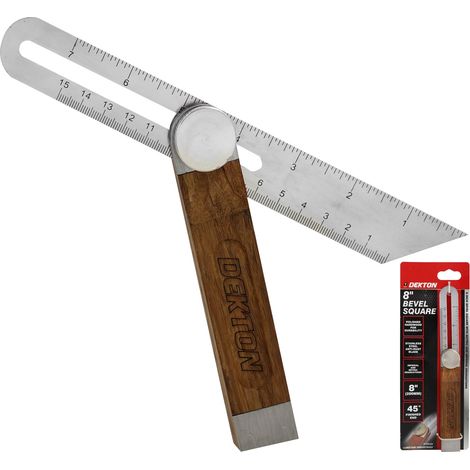 Dekton Sliding Bevel Square Hardwood Adjustable Sliding Bevel Gauge Angle finder (1/2)
