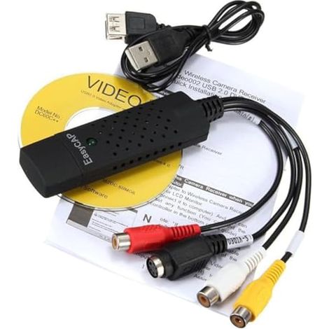 Adaptateur USB 2.0 pour convertisseur de capture VHS vers DVD TV vidéo audio (1/4)