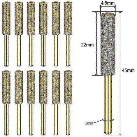 Affûteur de chaîne de tronçonneuse Dremel 12 pièces, diamant, affûtage de précision professionnel, 4,8 mm (1/4)
