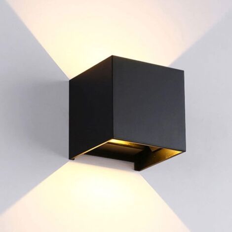 LED-Wandleuchte mit Bewegungsmelder, 10 W warmweiß, schwarz [Energieklasse G] (1/5)
