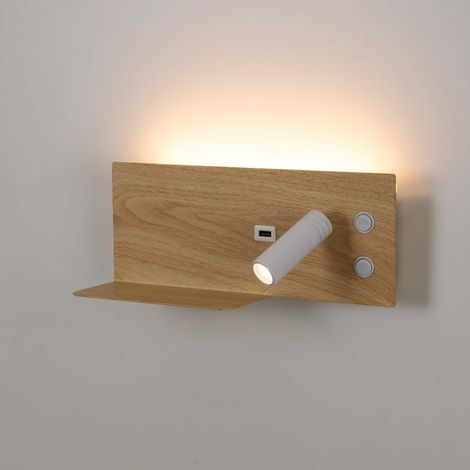 Lesewandleuchte mit USB-Anschluss „Kerta“ (rechts) - Doppelte