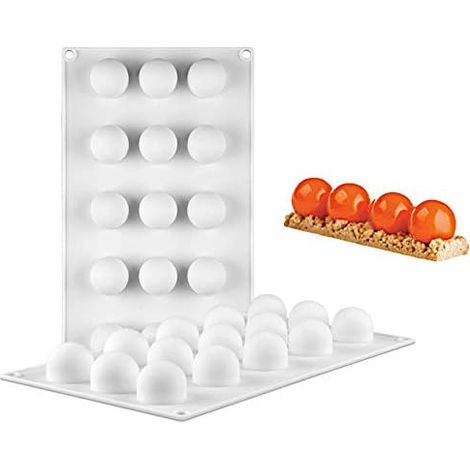 Set aus zwei dunkelblauen Silikon-Muffinformen mit Antihaftbeschichtung zum Backen und für Desserts (1/5)