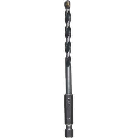 Trépan de forage de maçonnerie avec un six pans creux 1/4 » Ø 6,0 mm 421006 (pointe de carbure, la tige E 6.3)