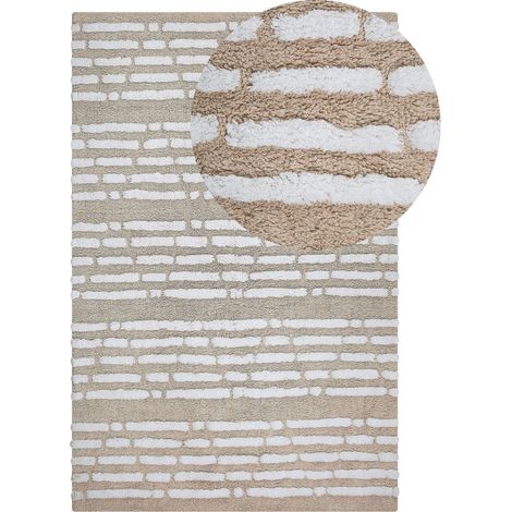 Teppich AHIRLI Beige 120 x 180 cm Baumwolle (1/5)
